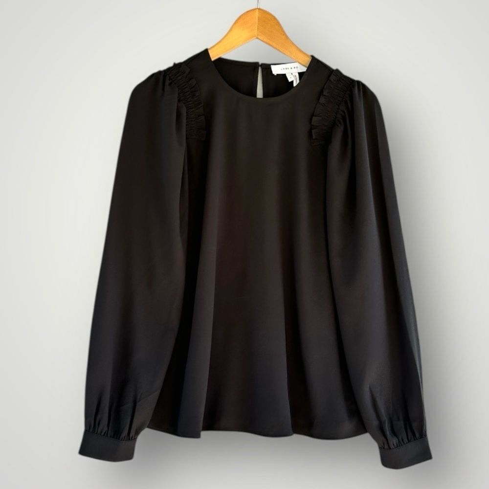 🎉5 for $45🎉 Lark & ro top blouse shirt size 6 black